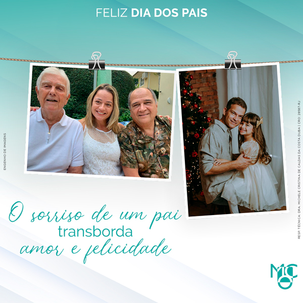O sorriso de um pai transborda amor e felicidade